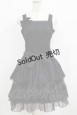 画像1: Victorian maiden / フリルジャンパースカート Free ブラック H-26-01-10-1012-CL-OP-NS-ZH