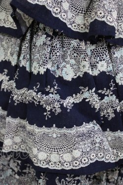 画像4: Victorian maiden / ブランシュレーススカート Free ネイビー H-26-01-10-1017-CL-SK-NS-ZH