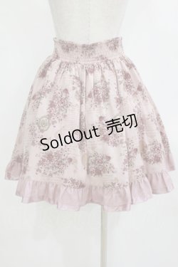 画像3: axes femme / メッセージ×花柄スカート M ピンク H-26-01-10-1018-AX-SK-NS-ZH