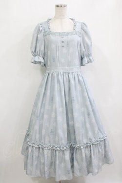 画像1: m petit by misako / AOKハナガラスクエアワンピース L サックス H-26-01-10-1020-LO-OP-NS-ZH