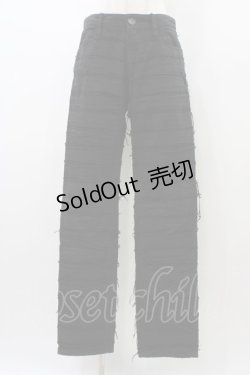 画像1: alice auaa / デストロイガーゼパンツ 2（ユニセックス） ブラック H-26-01-10-009-AA-PA-KB-ZH