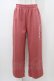 画像1: NieR Clothing / ロゴ刺繍入り PINK WIDE PANTS  ピンク H-26-01-10-012-PU-PA-KB-ZH (1)