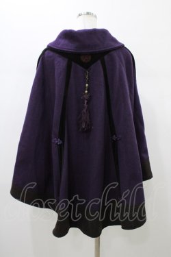 画像2: Ozz oneste / 矢絣プリント入り和風マント  紫 H-26-01-10-015-OO-JA-KB-ZH