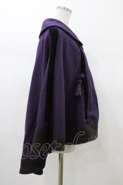 画像3: Ozz oneste / 矢絣プリント入り和風マント  紫 H-26-01-10-015-OO-JA-KB-ZH
