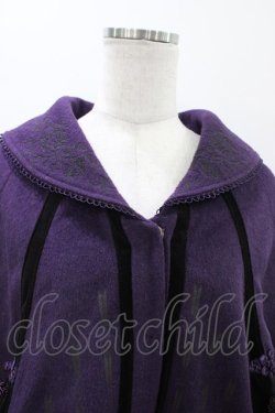 画像4: Ozz oneste / 矢絣プリント入り和風マント  紫 H-26-01-10-015-OO-JA-KB-ZH