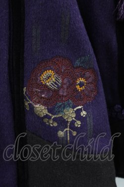 画像5: Ozz oneste / 矢絣プリント入り和風マント  紫 H-26-01-10-015-OO-JA-KB-ZH