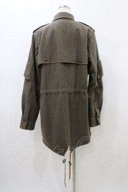 画像2: EXCENTRIQUE / ウールメルトンジャケット HOMME カーキ H-26-01-10-017-EL-CO-KB-ZH