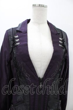 画像4: Ozz Croce / レースアップZIPジャケット  紫 H-26-01-10-021-OO-JA-KB-ZH