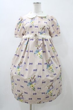 画像1: Emily Temple cute / リボンarrangementパフワンピース  ピンク H-26-01-10-024-ET-OP-KB-ZH