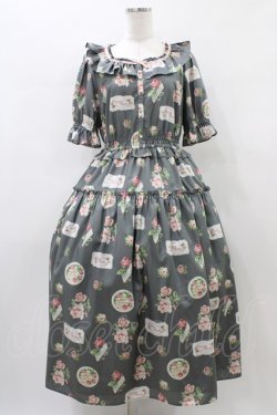 画像1: Melody BasKet / Precious Roseフリルカラーワンピース TallM グレー H-26-01-10-027-LO-OP-KB-ZH