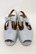 Jane Marple / リボンストラップサンダル L サックス H-26-01-11-001-JM-SH-KB-ZH