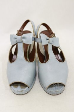 画像1: Jane Marple / リボンストラップサンダル L サックス H-26-01-11-001-JM-SH-KB-ZH