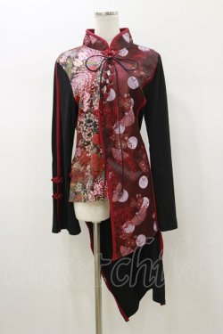 画像1: Qutie Frash / チャイナチュニック  レッド H-26-01-11-046-QU-TO-KB-ZH