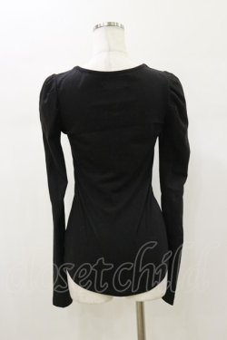 画像2: Black MiQuri / Black Corsetパフスリーブカットソー  ブラック H-26-01-11-048-GO-TO-KB-ZH