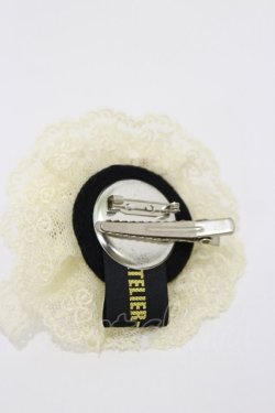 画像2: ATELIER PIERROT / ローズレースクリップブローチ  ベージュ H-26-01-11-006-EL-ZA-KB-ZH