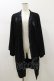 画像1: Qutie Frash / 羽織風カットソーカーデ  黒 H-26-01-11-056-QU-TO-KB-ZH (1)