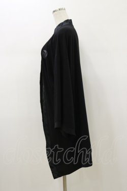 画像3: Qutie Frash / 羽織風カットソーカーデ  黒 H-26-01-11-056-QU-TO-KB-ZH