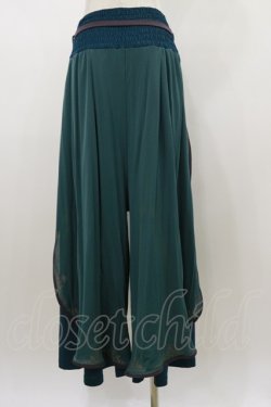 画像2: Ozz oneste / 和チャイナワイドパンツ  グリーン H-26-01-11-057-OO-PA-KB-ZH