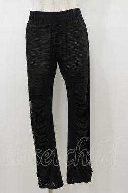 画像1: Qutie Frash / メッシュレギンスパンツ  黒 H-26-01-11-058-QU-PA-KB-ZH