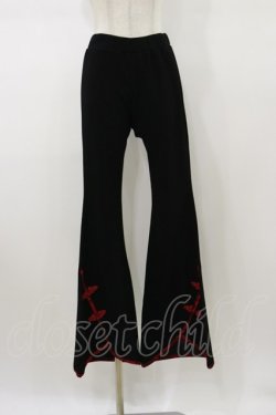 画像1: Qutie Frash / チャイナパンツ  黒×赤 H-26-01-11-059-QU-PA-KB-ZH