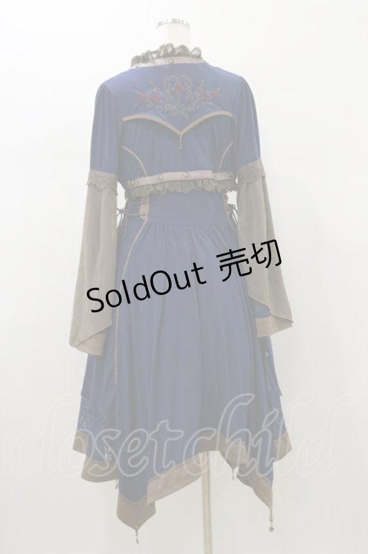 画像2: Ozz oneste / Renaissance Roseカーデワンピース  青 H-26-01-11-072-OO-OP-KB-ZH (2)