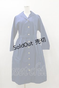 画像1: Jane Marple Dans Le Salon / Sulfur damp coat dress  ネイビー H-26-01-11-074-JM-OP-KB-ZH