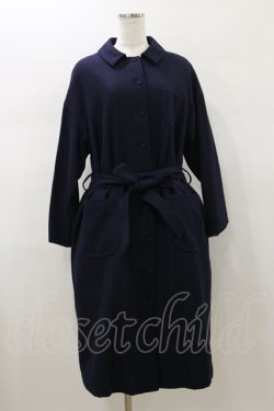 画像1: Jane Marple Dans Le Salon / ウールロングコート  ネイビー H-26-01-11-075-JM-CO-KB-ZH