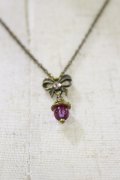 Michal Negrin / リボンチャームネックレス  ゴールド×ピンク H-26-01-11-013-LO-AC-KB-ZH