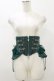 画像1: Ozz oneste / 薔薇刺繍ショートコルセット  グリーン H-26-01-11-017-OO-ZA-KB-ZH (1)