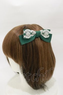 画像1: Moi-meme-Moitie / 燭台レースリボンコーム  グリーン H-26-01-11-019-MO-AC-KB-ZH