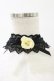 画像1: ATELIER PIERROT / ローズレースチョーカー  ブラック×アイボリーローズ H-26-01-11-025-EL-AC-KB-ZH (1)