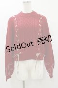 Fi.n.t / ダブルレースアップケーブルニットプルオーバー Free RED H-26-01-12-044-CA-TO-NS-ZH