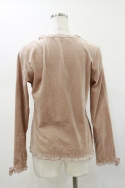 画像2: PINK HOUSE / チュールフリルベロアカーディガン M ピンク H-26-01-12-048-LO-TO-NS-ZH