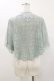 画像2: axes femme / レース重ねケープトッパーカーディガン M グリーン H-26-01-12-050-AX-TO-NS-ZH (2)