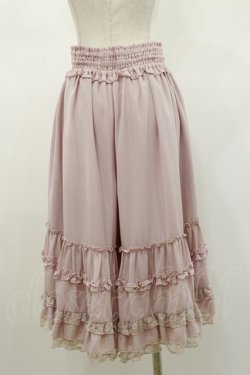 画像2: axes femme / フリル×レーススカウチョ M ピンク H-26-01-12-058-AX-PA-NS-ZH