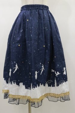 画像1: axes femme / ピーター・パン/プリントスカート Free ネイビー H-26-01-12-065-AX-SK-NS-ZH
