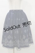 axes femme / オーナメント柄チュールスカート M ネイビー H-26-01-12-070-AX-SK-NS-ZH