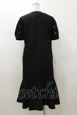 画像2: Swankiss / パールボタンワンピース Free ブラック H-26-01-12-076-CA-OP-NS-ZH