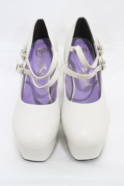 画像1: YOSUKE / 厚底パンプス LL(約24~24.5cm) アイボリー H-26-01-12-1001-PU-SH-KB-ZH