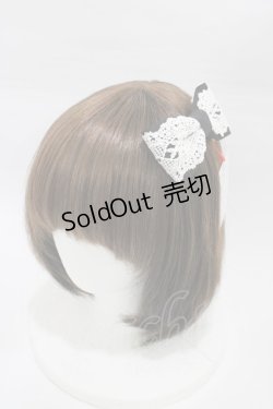 画像1: Melody BasKet / レースリボンヘアクリップ  ブラック H-26-01-12-1004-LO-AC-KB-ZH