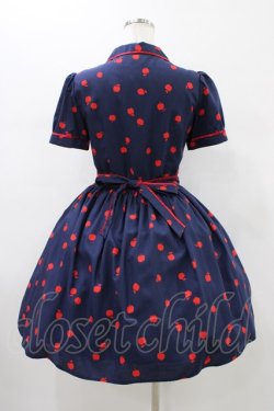 画像2: MILK / Littleアップルドレス  ネイビー×レッド H-26-01-12-1033-ML-OP-KB-ZH