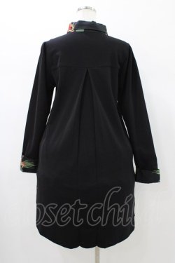 画像2: Despair / 和柄切り替えトラペーズワンピース  ブラック H-26-01-12-1034-GO-OP-KB-ZH