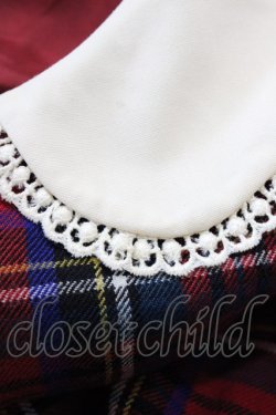 画像3: Jane Marple / ウールタータンのワンピース  レッド H-26-01-12-1035-JM-OP-KB-ZH