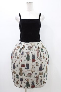 画像1: Jane Marple / ペーパードールゴブランワンピース  オフグレー H-26-01-12-1038-JM-OP-KB-ZH