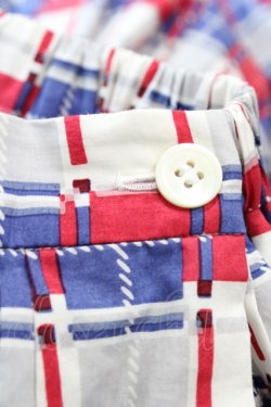 画像3: Jane Marple / Graffiti checkのトリプルタックスカート  オフホワイト×ネイビー×レッド H-26-01-12-1041-JM-SK-KB-ZH