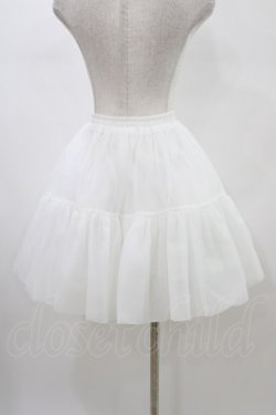 画像2: OZZ ANGELO / オーガンジーパニエ  白 H-26-01-12-1043-OO-SK-KB-ZH