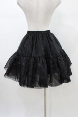 画像2: OZZ ANGELO / オーガンジーパニエ  黒 H-26-01-12-1044-OO-SK-KB-ZH