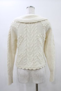 画像2: Katie / WINTER HEARTS heart cardigan  MILK H-26-01-12-1047-LO-TO-KB-ZH