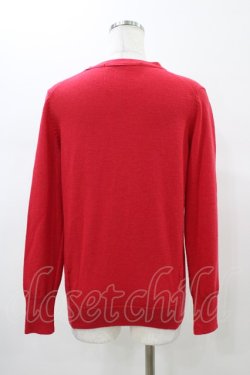 画像2: Jane Marple Dans Le Salon / グログランリボンウールカーディガン  レッド H-26-01-12-1051-JM-TO-KB-ZH