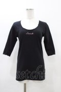 Katie / SWEET POP! tee S BLACK:LEMONADE H-26-01-12-1053-LO-TO-KB-ZH